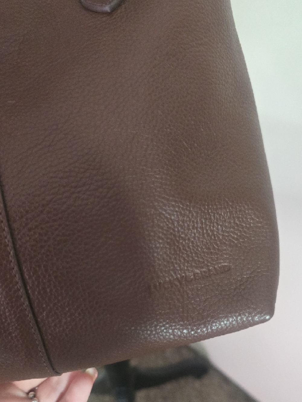 Lucky Brand Dark Brown & Gold Hardware 100% Leather Small Crossbody Bag (EUC)✨️ - Picture 6 of 13